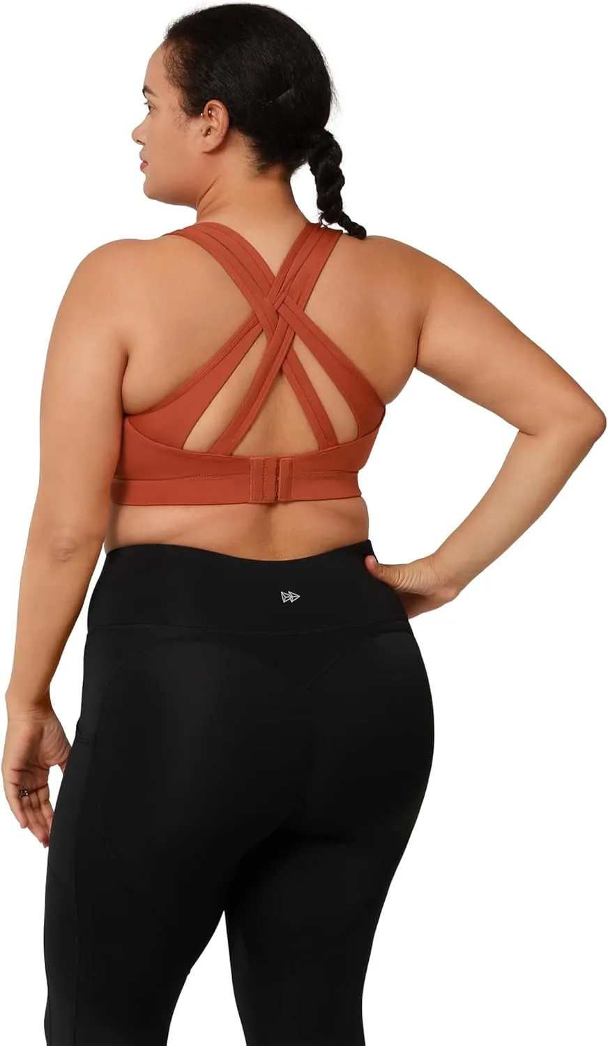 Yvette Women High Impact Sports Bras Criss Cross Back Sexy Running Bra for Plus Size