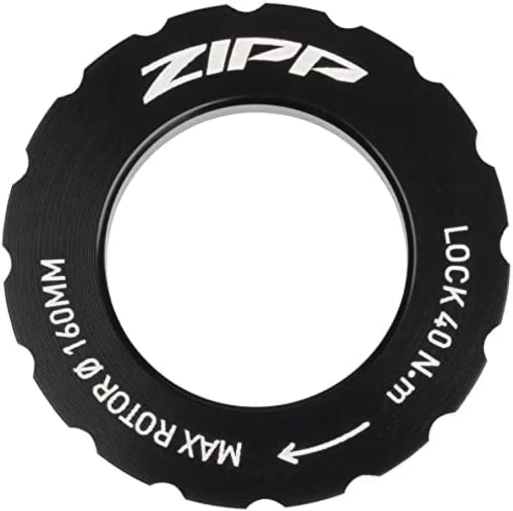 Zipp Center-Lock Disc Lock Ring - Zipp Logo, Sold Each, for Rotors up to 160mm