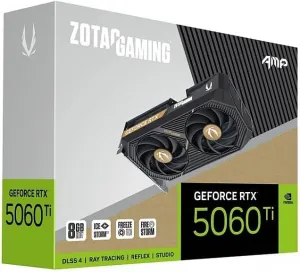 ZOTAC Gaming GeForce RTX 5060 Ti 8GB AMP DLSS 4 8GB GDDR7 128-bit 28 Gbps PCIE 5.0 Gaming Graphics Card, IceStorm 2.0 Cooling, White LED Lighting, ZT-B50610F-10M