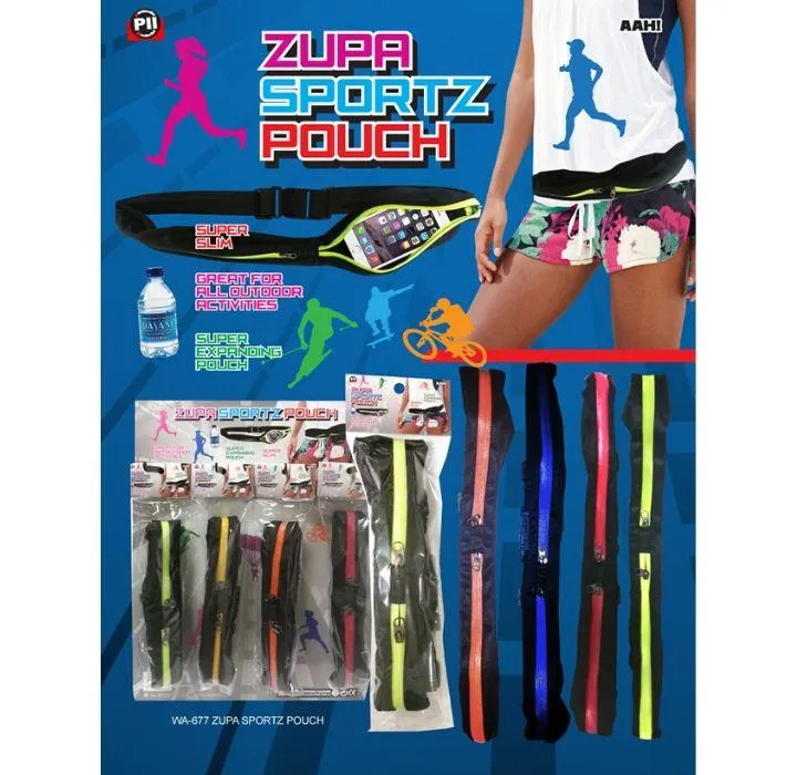 Zupa Expandable Zippered Running Waist Belt (2-Pack)